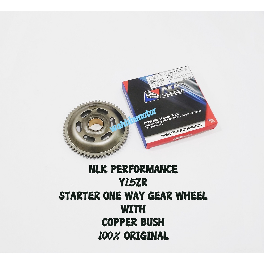 Nlk PERFORMANCE Y15ZR Y16 FZ150 LC135 RACING STARTER WHEEL ONE WAY GEAR WITH BUSH COPPER ONE WAY STARTER WITH 6 BEARING