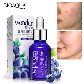 เซรั่มสูตรเข้มข้น Bioaqua Wonder Essence สารสกัดจากบลูเบอร์รี่ ลดเลือนริ้วรอยแห่งวัย ความหมองคล้ำ ความแห้งกร้าน 15 ml.