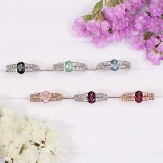 Top1Jewelry แหวนเงินแท้925 พลอยแท้ Tourmaline