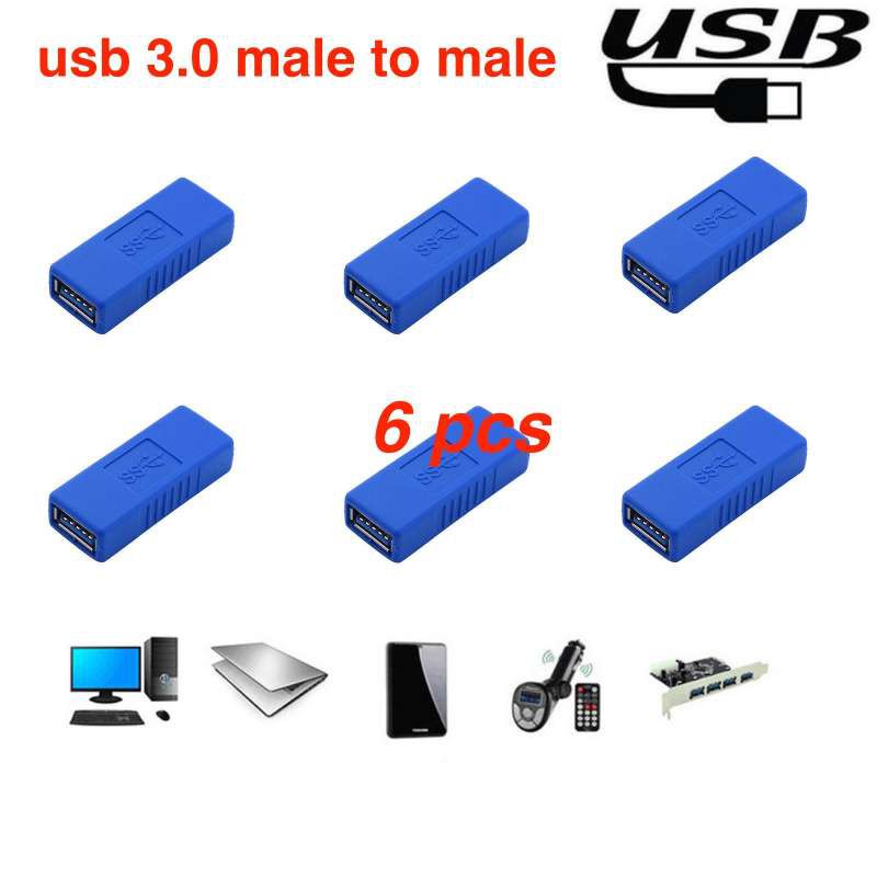 ลดราคา USB 3.0 Type A Female to Female (เมีย-เมีย) usb 3.0 F/F USB 3.0 A Female to A Female F/F Converter Adapter 6 pcs #ค้นหาเพิ่มเติม สายต่อจอ Monito HDMI High Speed HDTV Lightning