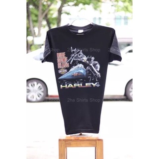 เสื้อยืดสีขาวHH เสื้อยืดฮาเลย์ เสื้อวินเทจ 3D EMBLEM Label USA นิยม เสื้อยืดลำรอ เสื้อยืดผู้ชาย