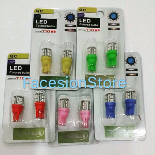 รถยนต์หลอดไฟ Led T10 10Led (1 คู่)