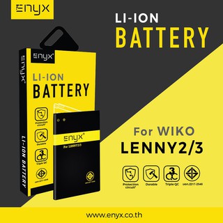 Enyx  แบตเตอรี่  wiko Lenny 2 / lenny 3 / suuny 2 plus/ Jerry (ใส่ด้วยกันได้) ความจุ 1800 mAh  **ของแท้ รับประกัน**