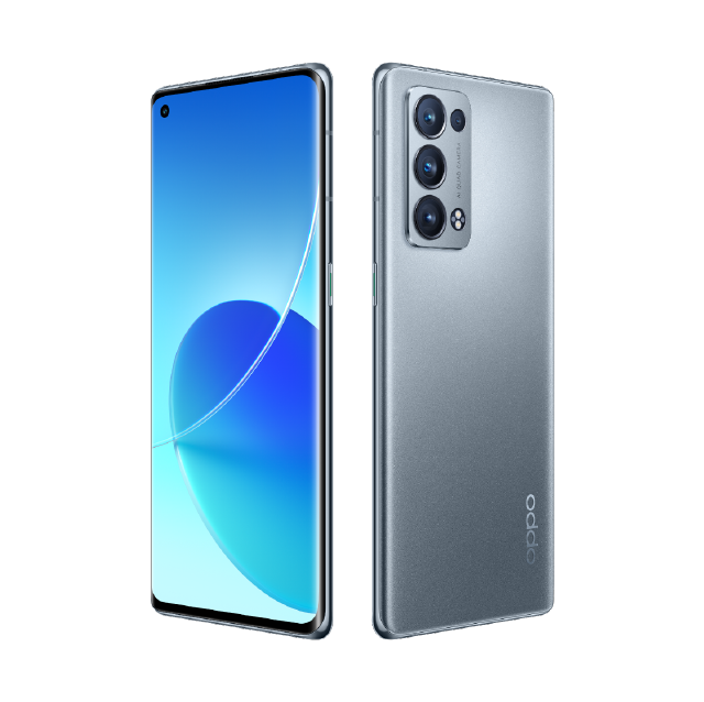 [สีLunar grey]OPPO Reno6 Pro 5G (12+256GB) หน้าจอ 6.55 นิ้ว, ชิปเซ็ต Qualcomm SM8250, แบต 4,500 mAh