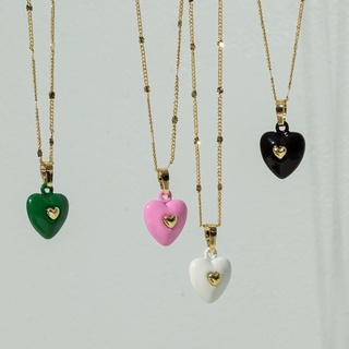 Lapaire | Glossy heart necklace สร้อยคอ