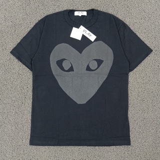 เสื้อยืดแขนสั้น Cdg BIG HEART EYES BLACK TO BLACK พรีเมี่ยม