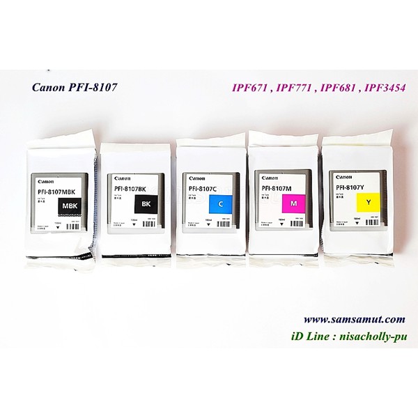 Canon PFI 102Blk , PFI 102C , PFI 102M , PFI 102Y , PFI 102MBK อิงค์เจ็ท ของแท้ iPF500 iPF605 iPF700