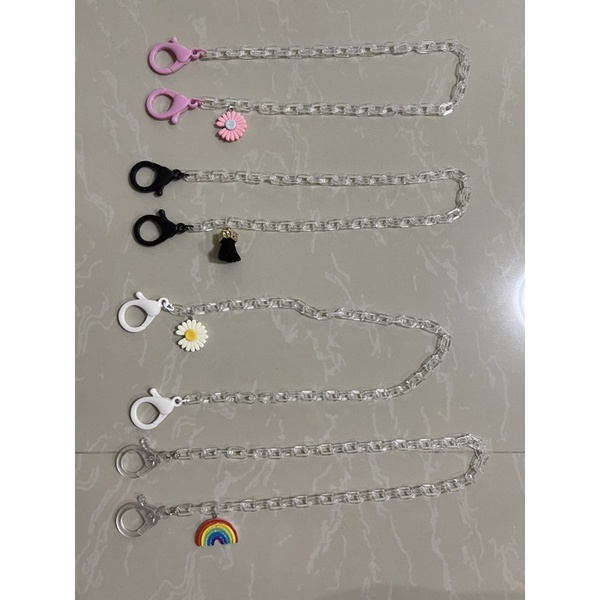 Www 182 ใสใสสายคล้องหน้ากากน่ารักอะคริลิคสร้อยคอหน้ากาก