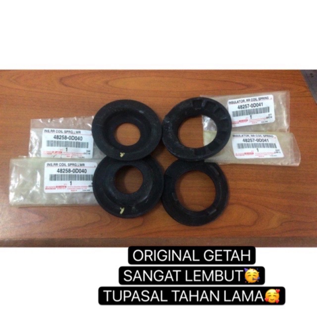 TOYOTA NCP42 (2003-2007) REAR COIL SPRING RUBBER > UPPER & LOWER > 48257-0D041 + 48258-0D040 (4@biji