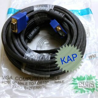 VGA 3+6 Male/ Male Cable (10/15M) A Gold