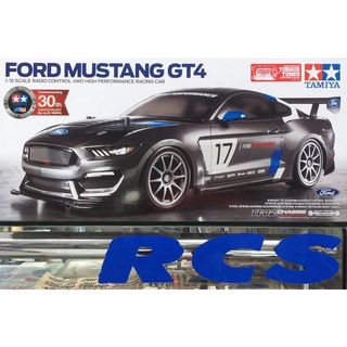 🏁TAMIYA 58664A ชุดคิท TT-02 บอดี้ FORD MUSTANG GT4 ไม่มีสปีดคอนโทรล without ESC