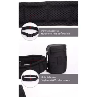 มัลติฟังก์ชั่ แบบพกพาที่สามารถปรับกล้องถ่ายภาพวิดีโอ DSLR เอวสายเข็มขัด Video Camera DSLR Waist Belt Strap