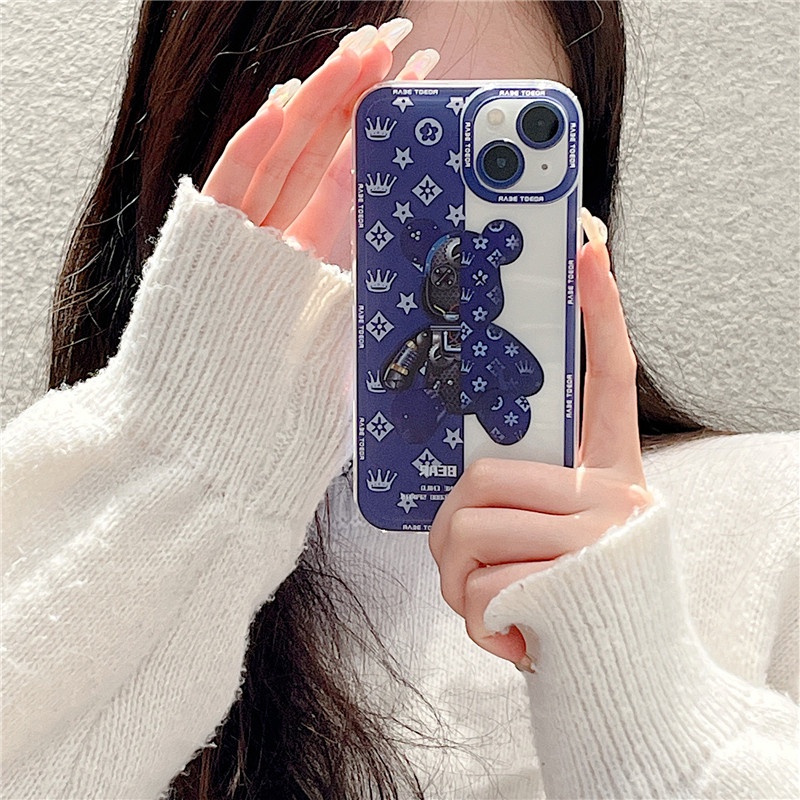 เคสนิ่ม กันกระแทก ลายหมีโหด สําหรับ for iphone 13 12 11 Pro Max 12 13 Mini XS Max XR X 8 7 Plus #8