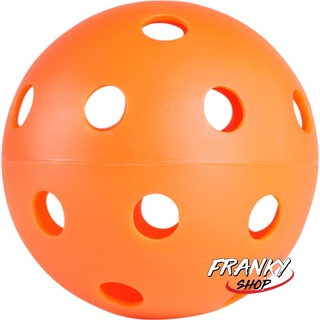 ลูกฟลอร์บอล ลูกฮอกกี้ ลูกบอลสำหรับเล่นฮอกกี้ 100 Floorball Neon Orange