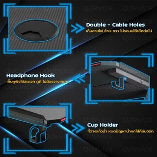 โต๊ะเกมมิ่ง มีไฟ LED ขาทรง Z 120cm 140cm 150cm โต๊ะเกมส์ โต๊ะคอม ทำงาน - Gaming Table Gamer Desk