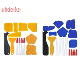 17 Pieces Caulking Tool Kit Silicone Sealant Finishing Tool Grout Scraper Caulk Remover And Caulk No