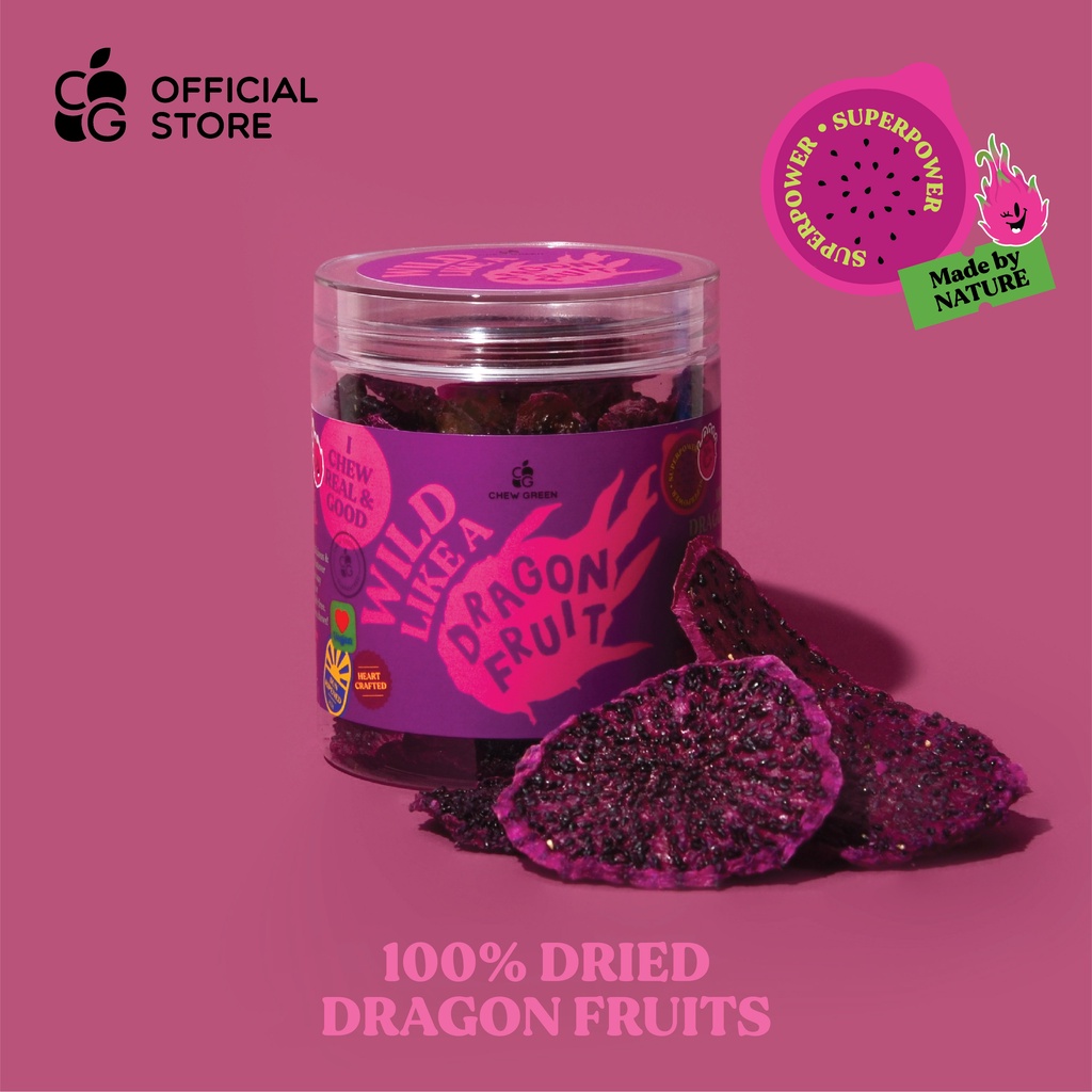แก้วมังกรอบแห้ง 100% พรีเมียม หอมหวานธรรมชาติ ไม่มีน้ำตาล 120 กรัม
