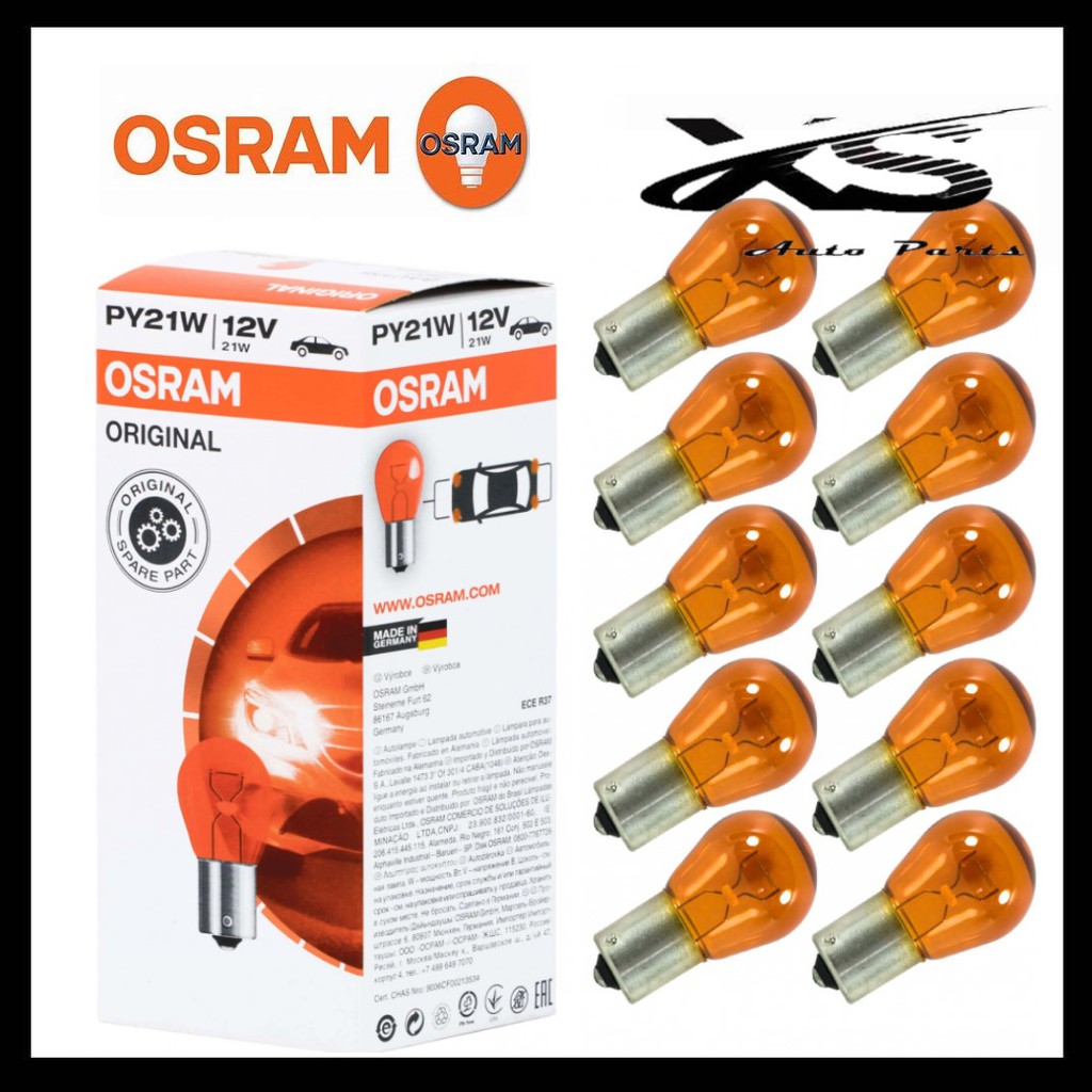 Osram Bulb 7507 - 1141 12V 21W - PY21W - ไฟสัญญาณ - ราคาฐานโลหะสําหรับ 1 ชิ้น !