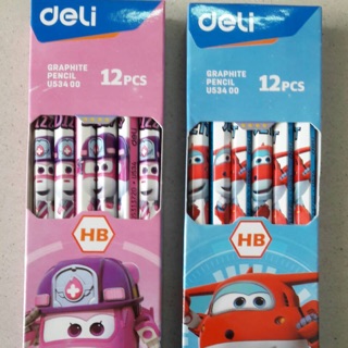 ดินสอไม้ แพ็ค12แท่ง HB Super Wings
