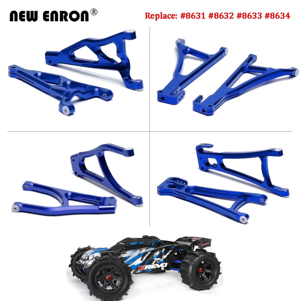 Traxxas 1/10 ERevo 2.0 โลหะด้านหน้าด้านบน/ด้านหน้าล่าง/ด้านหลังด้านบน/ด้านหลังแขนล่าง A 8631 8632 86