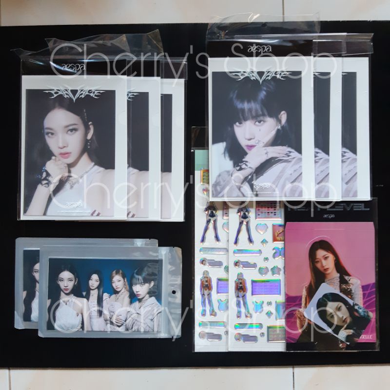 (พร้อมส่ง) aespa - Black Mamba/Next Lavel/Savage MD ♡HOLOGRAM, 4X6 PHOTO SET♡