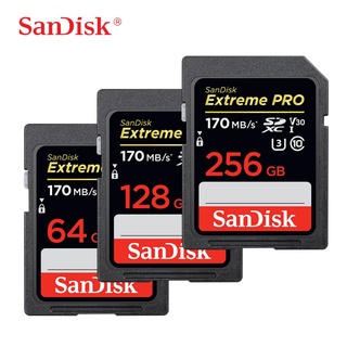 Original New  Extreme PRO SD Card 64GB 128GB 256GB 170MB/s Carte SD SDXC Class10 C10 U3 V30 4K UHD For Camera SD Card