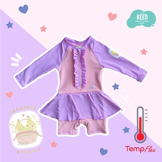 KĖĖD : ชุดว่ายน้ำเด็กกันอุณหภูมิบอดี้สูท แขนยาว สีชมพูTempFlex: Pear &lt; รุ่นใหม่!!! พร้อมส่ง &gt;