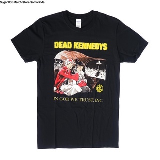 คอลูกเรือเสื้อยืดคอกลมเสื้อยืด พิมพ์ลาย Kennedys IN GOD WE TRUST DEAD สําหรับผู้ชาย ไซซ์ Mผ้าฝ้ายแท้