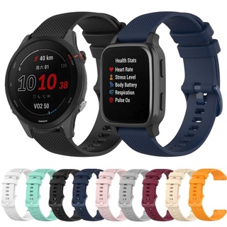 สายนาฬิกาข้อมือซิลิโคน 18 20 22 มม. สําหรับ Garmin Forerunner 255 255S 955 745 245M Venu 2S 2 Plus SQ Vivoactive 3 4 4S