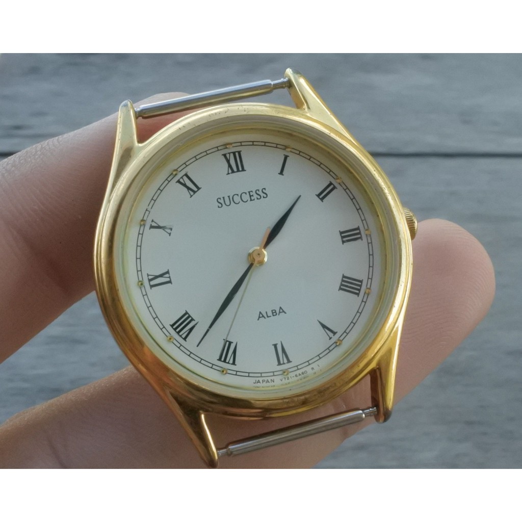 Vintage Success Alba Automatic นาฬ กา ของแท ม อสอง ญ ป น Gold Dial 32 68 Mm พร อมส ง Shopee Thailand