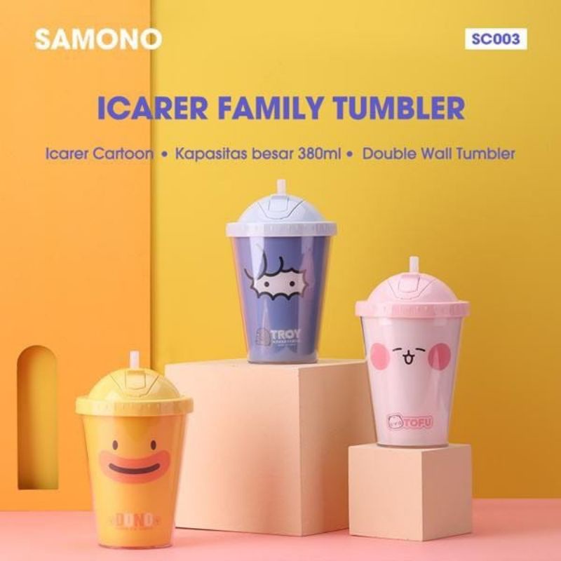 Samono SC003 Icarer Family Double Wall Tumbler ฟรีสายคล้อง