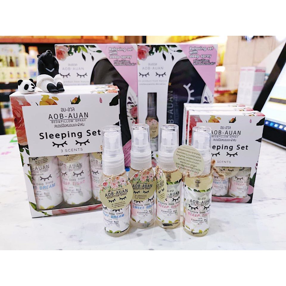 สเปรย์หลับสบาย สเปรย์ฉีดหมอนและผ้าห่ม อบ-อวล AOB-AUAN