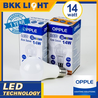 (โล๊ะสต็อค) หลอดไฟ LED 14w แอลอีดี OPPLE รุ่น A67 ECOSAVE E27 หลอดประหยัดไฟ