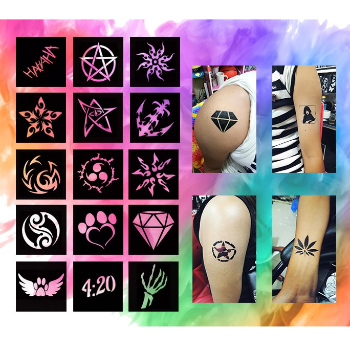 !!รูปละ3บาท!! 15รูปยกแผ่นขนาดA4ราคา50บาท ใช้เพ้นได้หลายรอบ*ไม่แถมสีเพ้น*