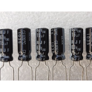 Elna 15uf 63v (ราคา4ตัว) capacitor ตัวเก็บประจุ คาปาซิเตอร์