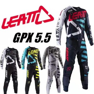 2022 New Leatt 5.5 ชุดเสื้อแข่งรถวิบากและกางเกงขายาวสําหรับแข่งรถจักรยานยนต์ Atv Mtb