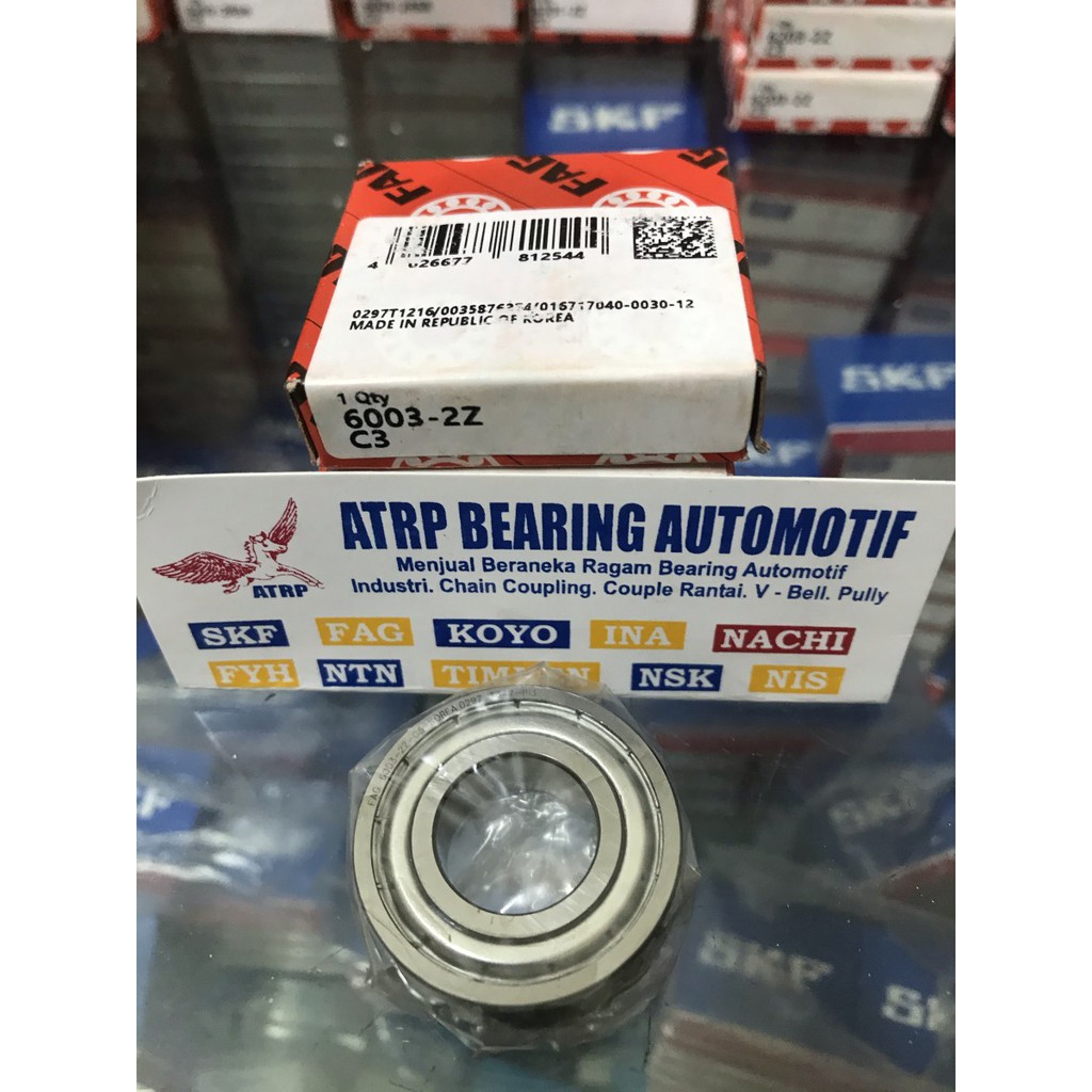 แบร์ริ่ง 6003 ZZ C3 FAG ORIGINAL