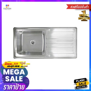 ซิงค์ฝัง 1หลุม 1ที่พักขวา TECNOSTAR 11100 ST สเตนเลสBuilt-in Sink 1B1D TECNOSTAR 11100 ST LHD SS