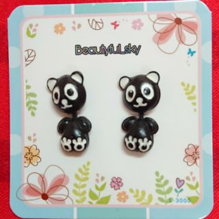 🎐ต่างหู🎐น้องหมีแยกร่าง 🐼 / Earring Stud/ สินค้าพร้อมส่ง