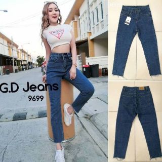 G.D.Jeans รุ่น 9699#กางเกงยีนส์ผ้าด้านกระบอกทรงเรียบ 💦💦