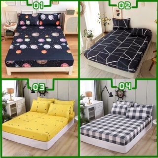 🛏ผ้าปูที่นอน🛏 Da1/1 แบบรัดรอบเตียง* ไม่รวมปลอกหมอน*ขนาด 3.5 ฟุต 5 ฟุต 6 ฟุต 🌈สวมใส่สบายไม่หลุดง่าย เข้ามุมไร้รอยต่อ🌈