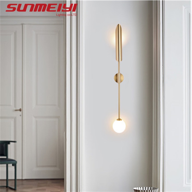 Sunmeiiyi โคมไฟติดผนัง สไตล์โมเดิร์น เรียบง่าย หรูหรา สําหรับตกแต่งห้องนอน โรงแรม ข้างเตียง ทางเดิน ทางเดิน ในร่ม ราคา ถูกที่สุด ดีลบีเคเค แกลเลอรีภาพที่ 6