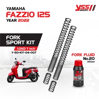 YSS ชุดอัพเกรดโช้คหน้า FAZZIO 125 ปี 2022 LOAD 1นิ้ว  FORK SPORT KIT