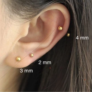 A.piece จิวเงินแท้ [all silver 925] Dot piercing