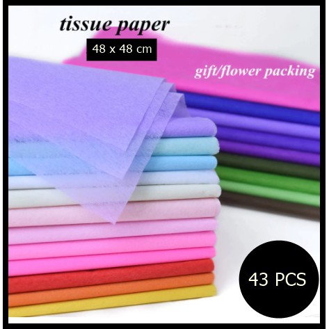 FLOWER PAPER COTTON PAPER TISSUE (1 PACK = 43 LBR) FLOWER PAPER FLOWER WRAPPING TISSUE