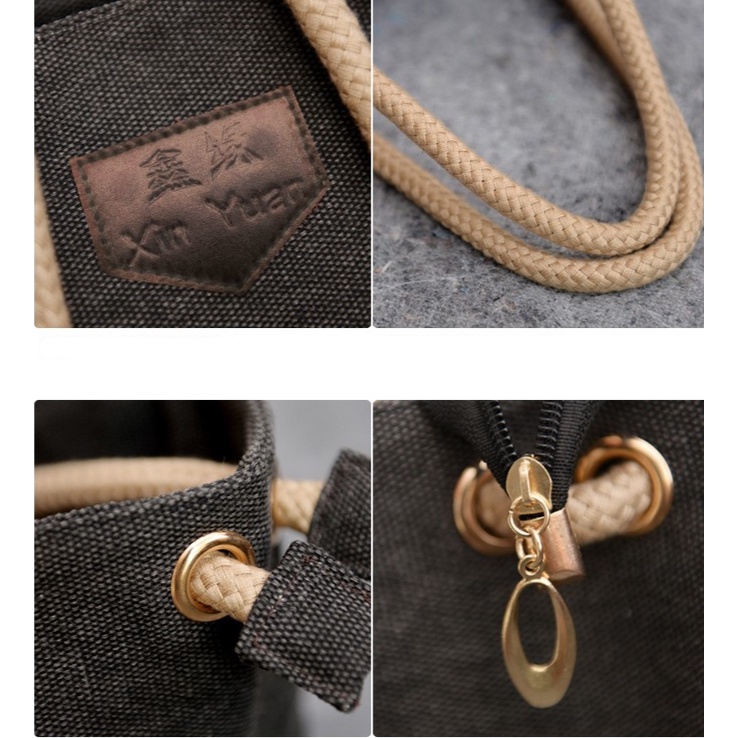 (w228)กระเป๋าผ้าใบหนานุ่ม เชือกหนาอย่างดี สะพายได้2แบบ vgetbag - รูปที่ 5