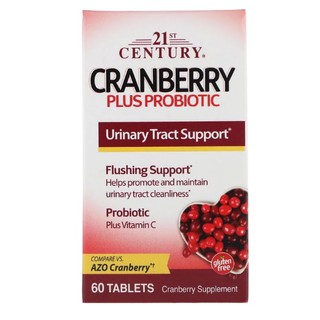 แครนเบอร์รี่ โพรไบโอติก 21st Century, Cranberry Plus Probiotic, 60 Tablets