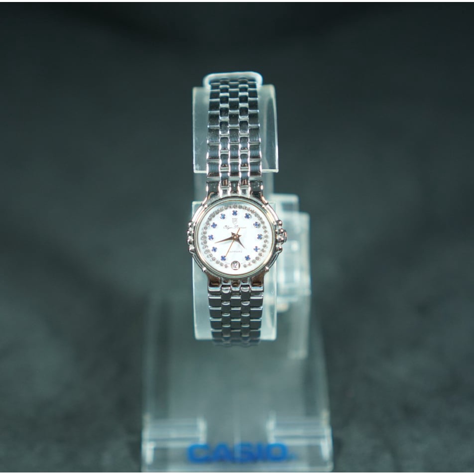OP olym pianus sapphire นาฬิกาข้อมือผู้หญิง รุ่น 20030L-403E เรือนเงิน (ของแท้ประกันศูนย์ 1 ปี)  NATEETONG