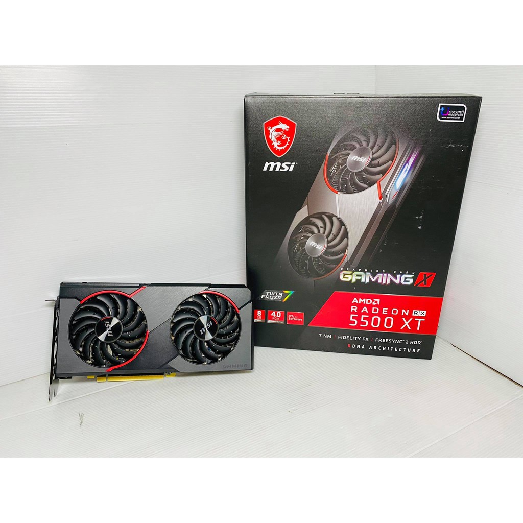 ขายการ์ดจอมือสอง MSI GAMING X RX5500XT 8GB ต่อไฟเพิ่ม 8pin