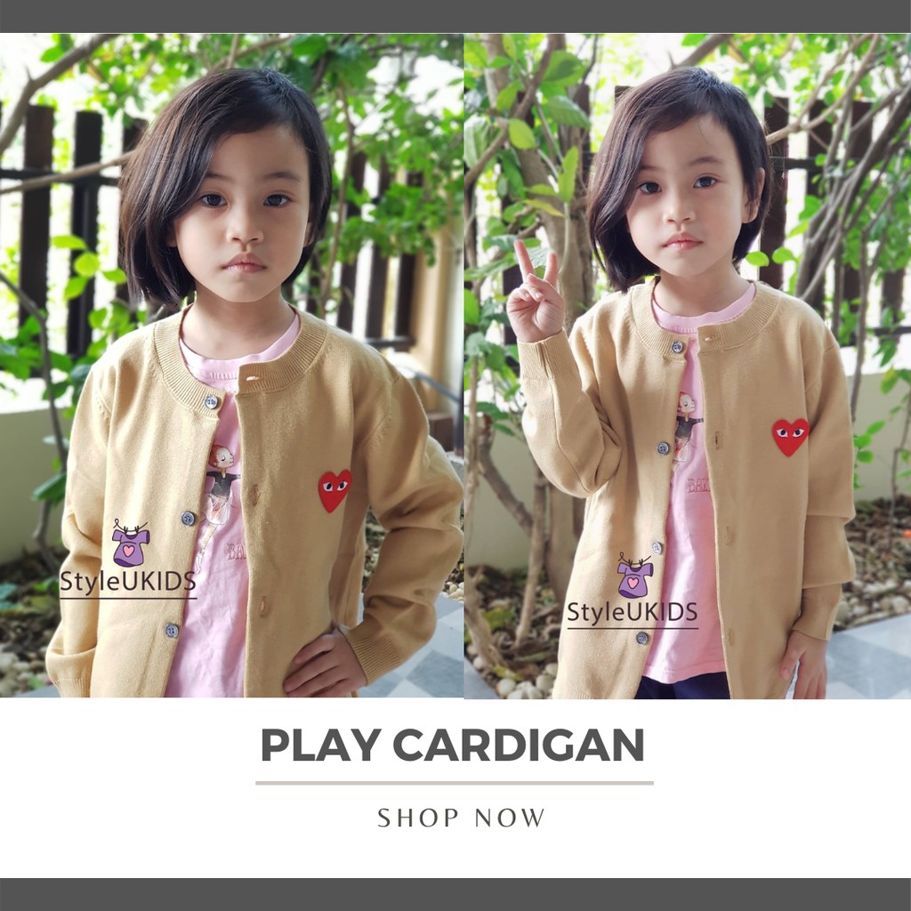 เสื้อคลุม Play เสื้อคาดิแกน เสื้อกันหนาวสำหรับเด็ก Children's clothing wool knit cardigan